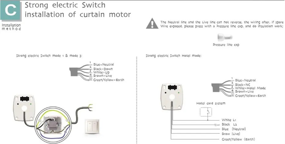 Switch-installation-of-curtain-motor